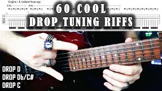 60 Cool Drop Tuning Guitar Riffs To Learn | With Tabs