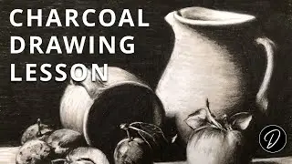 Charcoal Pencil Tutorial: Simple Still Life