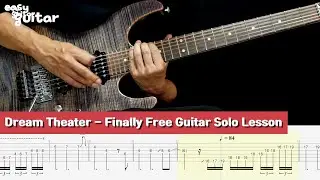 Dream theater - Finally Free Guitar Solo Lesson With Tab (Slow Tempo)