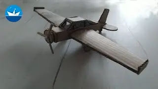 Моноплан из картона/Monoplane made of cardboard/DIY