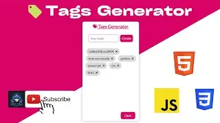 Tag generator | Tag generator online by html css JQuery