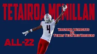 Tetairoa McMillan All-22 Film: Arizona Wildcats vs Texas Tech Red Raiders (10-5-2024)