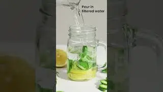 Detox water recipe for weight loss -- cucumber, lemon, mint