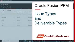 Issue Types and Deliverable Types | Oracle Fusion PPM | OracleErpGuide.com