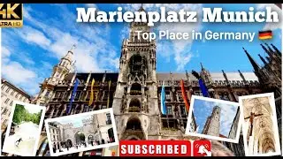 Marienplatz Munich 2024 | Walking tour | Top place in Munich | Glockenspiel | Marienplatz clock show