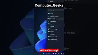 Wifi not showing on Windows 11 best Solution 🔥 #shorts