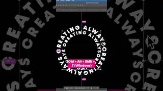 How to Create a TEXT SPIRAL Effect in Photoshop! #shorts #photoshop #tutorial #graphicdesign