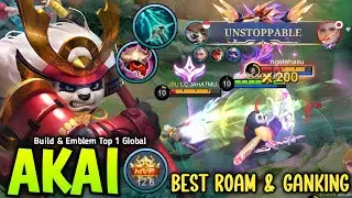 100% ANNOYING!! AKAI NEW 1 SHOT BUILD & EMBLEM FOR ROAMING BEST ROTATION - BUILD TOP 1 GLOBAL AKAI