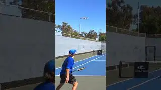 Bro SLAPS a jumping forehand! #tennis #shorts