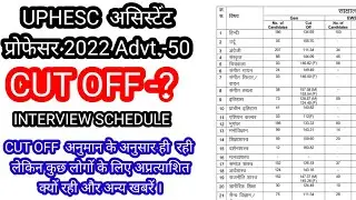 uphesc assistant professor 2021 cut off | advt. 50 असिस्टेंट प्रोफेसर कट ऑफ | uphesc cut  off |