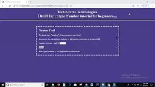 Html5 Input type number | Input type = number | Html5 Input types