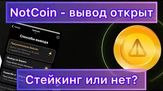 NOTCOIN - ВЫВОД ОТКРЫТ ❗️ СТЕЙКИНГ ИЛИ НЕТ? МАЙНИНГ ОБЗОР