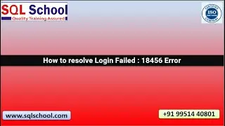 SQL Server Connections Login Failed  - 18456 Error