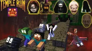 Temple Run 3 Granny Chucky Grandpa Freddy - Minecraft Animation