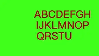 ABCD Alphabet Green Screen in Red Colour #alphabet #alphabets #greenscreen