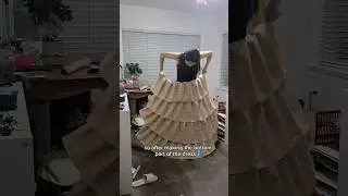 Made a high fashion paper bag dress✌️