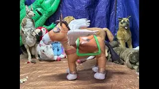 Popping and Destroying Inflatable Valve DOTA Courier Donkey Pop And Shred