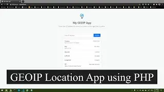 How to make a Simple GEOIP PHP Web Application