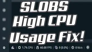 StreamLabs OBS High CPU Usage Fix!