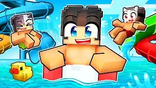 24 SAAT BOYUNCA TERK EDİLMİŞ SU PARKINDA KALDIK! 🌊 | Minecraft