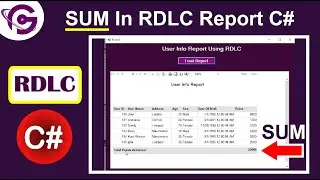 SUM Function in RDLC Report | Aggregate Function In RDLC Report