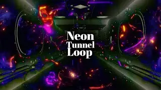 Neon Tunnel Loop Background | Deep in Galaxy tunnel | 60 min loop | VJ Abstract