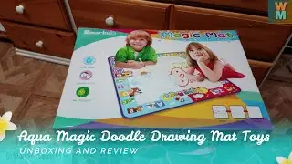 AQUA MAGIC DOODLE DRAWING MAT TOYS - UNBOXING AND REVIEW