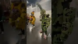 Springtrap and Nightmare Fredbear Pose! ( FNAF Cosplay ) (Comic Con Revolution)