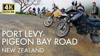 Port Levy - Pigeon Bay Road, Canterbury, NZ | Adventure Motorcycle Riding 2021 | 4K Ultra HD