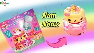 Откроем милый набор num noms snackables торт слайм! Num noms snackables Slime Kit Unboxing