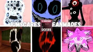 Roblox Doors ALL FANMADES JUMPSCARES (FEAR, FRAGMENTED, HARDCORE, MAYHEM, FURRY AND MORE!)