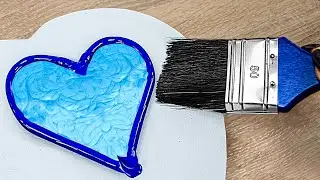 Painting Heart Like A PRO with Acrylics in Just 8 Minutes!