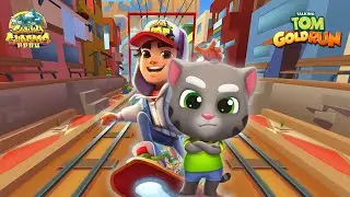 EPIC BATTLE! - Talking Tom Gold Run VS Subway Surfers