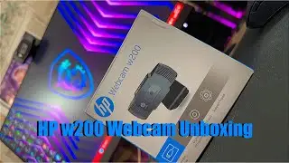 HP w200 HD 720P 30 FPS Digital Webcam Unboxing