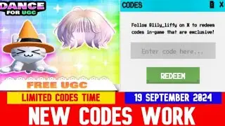 *NEW CODES September 20, 2024* Dance for UGC ROBLOX | Expires in 19 Hours!