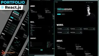 Responsive React.js Portfolio Website - Creative Animations And Hover Effects