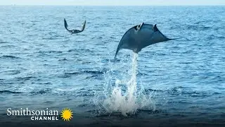 Giant Eagle Rays Launching Themselves into the Air 🌊 Epic Animal Migrations | Smithsonian Channel