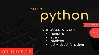 02. Learn Python -  Variables in Python - Part 01