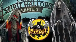 SPIRIT HALLOWEEN 2023 SNEAK PEEKS SPIRIT HALLOWS CEMETERY THEME RETURNING ANIMATRONICS !!