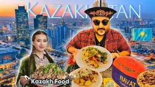 I tried Kazakh Food For the First time || Best Veg Indian Restaurant in Almaty Kazakhstan | Must try