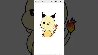 Kuromi+Charmander=? 🥰  #sanrio #pokemon #kuromi #charmander #ipaddrawing #creativeart #cute #kidsfun