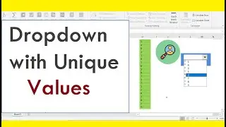 Excel : Dropdown with UNIQUE values of column