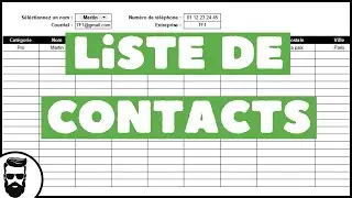 Gérer ses CONTACTS avec GOOGLE SHEETS