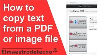 How to copy text from a PDF or image file: Using an OCR