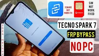 Tecno Spark 7 (Kf6i, Kf6j) Frp Bypass Android 11 2024 | Sim Card Pin Lock Method Not Working | No Pc