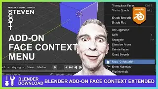 Blender Add-on: Face Context Menu Extended - Flip and Normal Display