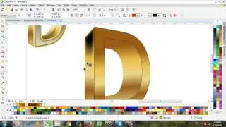 CorelDraw Tutorial  How to make 3D Gold text Effect720p