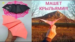 ЛЕТУЧАЯ МЫШЬ-САМОЛЕТИК машет крыльями!!! Оригами Летучая мышь | Airplane- Bat. Origami Bat