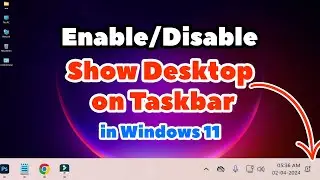 How to Enable or Disable Show Desktop on Taskbar in Windows 11 PC or Laptop