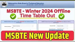 🔴MSBTE Winter 2024 Exam Date Out MSBTE New Updates Msbte Latest News Today